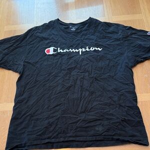 Champion Black Short Sleeve Men's Tee